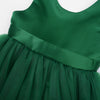 Flower Girl Dress Satin Ball Gown for Wedding Party with Bowknot