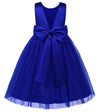 Flower Girl Dress Satin Ball Gown for Wedding Party with Bowknot