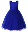 Flower Girl Dress Satin Ball Gown for Wedding Party with Bowknot