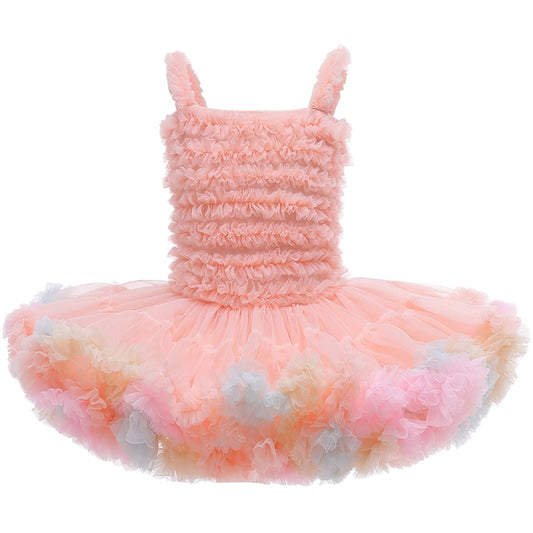 Little Girls Sleeveless Tutu Princess Dress Party Birthday Outfit for Toddlers