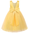 Flower Girl Dress Satin Ball Gown for Wedding Party with Bowknot