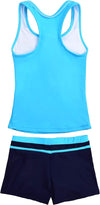 Girls Swimsuit Two-Piece Tankini Swimwear with Boyshorts